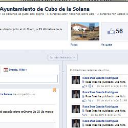 Página oficial en Facebook del Ayuntamiento de Cubo de la Solana